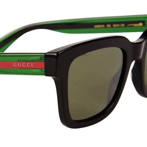 gucci sunglasses black square frame|gucci men's square sunglasses black.